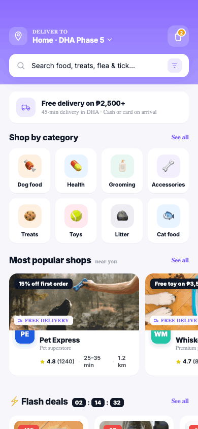 Pet shop screen